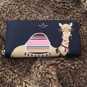 Kate Spade Camel wallet.  Navy Blue. New with Tag.